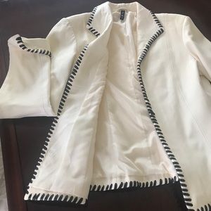 Buttery soft leather jacket w/ whip stitch detail